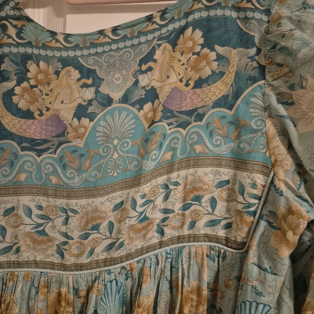Spell And The Gypsy  Seashell Mermaid Boho Midi Dress Lined - Picture 14 of 16